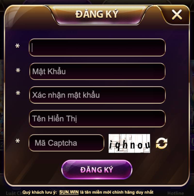 Hướng Dẫn Đăng Ký Sunwin – Tham Gia Ngay, Rinh Thưởng Cực Hấp Dẫn 4 Nhập Thông Tin Cần Thiết