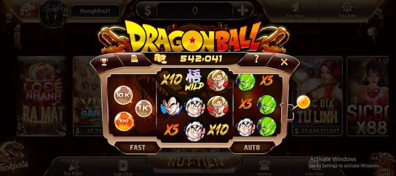 Dragon Ball – Mini Game Slot Dành Cho Fan Cuồng Cuộn Quay 7 Tan dung Wild de nhan thuong